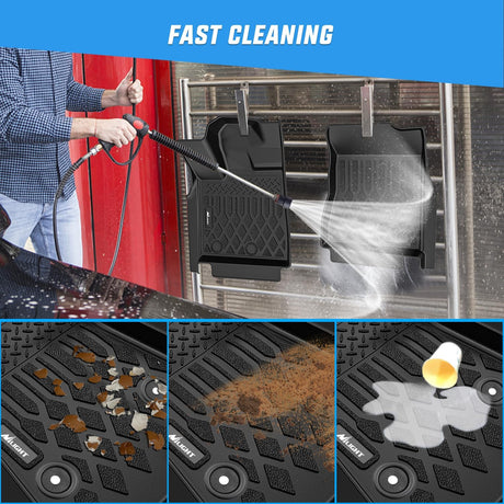 TPE Floor Mats for Nissan Armada Infiniti QX80 7seats 2025 2026 All Weather Custom Fit Heavy Duty Floor Liners