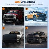 162 LED Traffic Advisor Strobe Light Bar 2-in-1 Amber White Emergency Warning Hazard Lights with Controller 4 Switchable Color 36 Flash Pattern for Trucks Cars Tow Plow Construction Vehicles