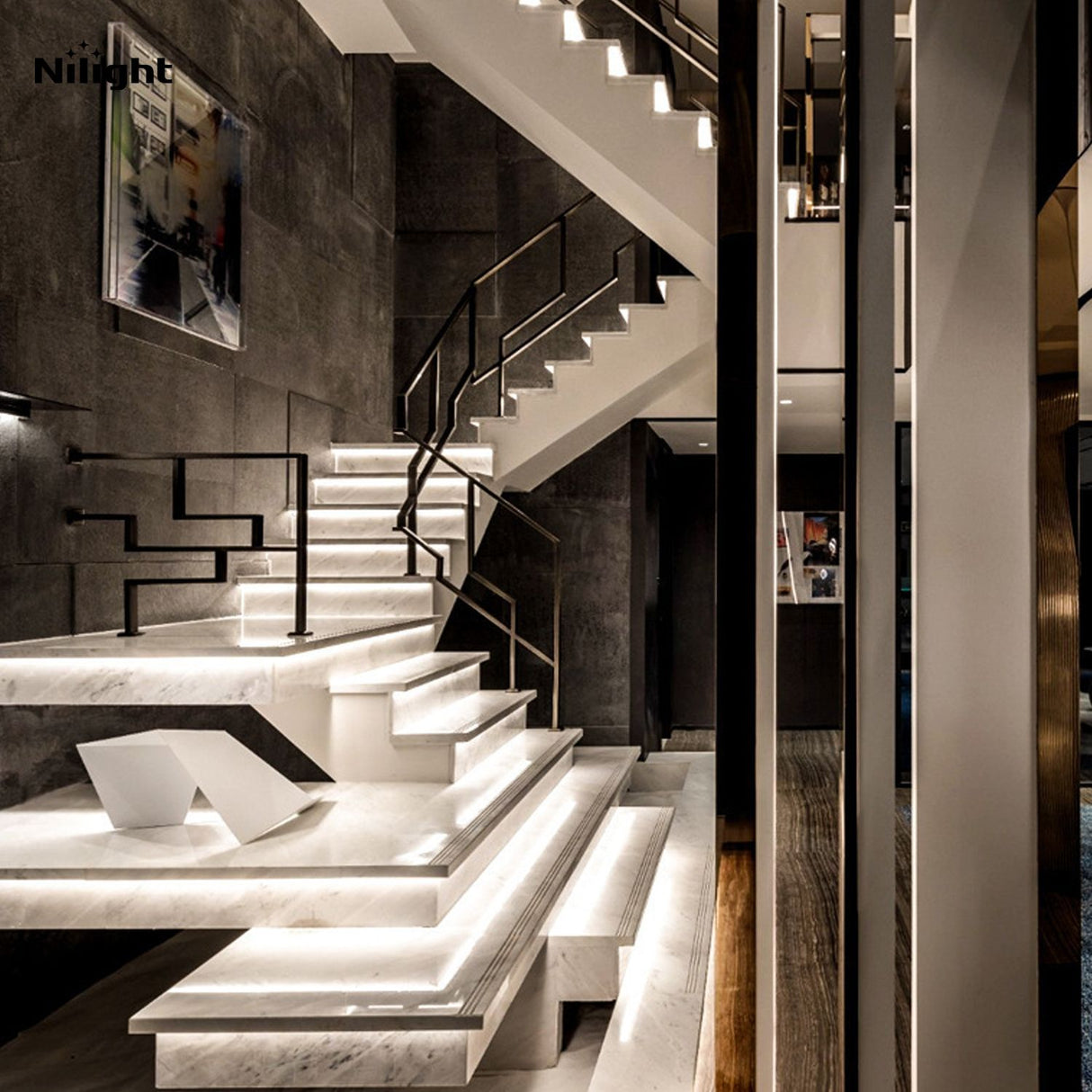 Lights for illuminating stairs, doors and other portions of buildings