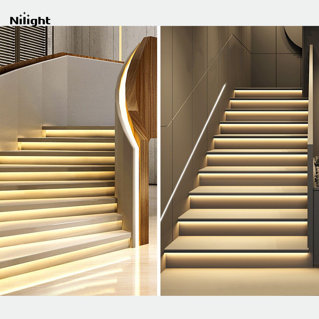 Lights for illuminating stairs, doors and other portions of buildings