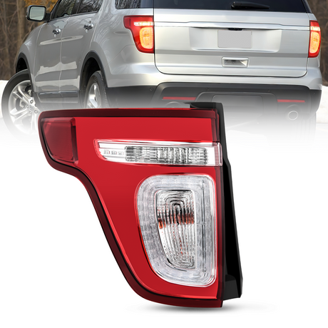 Nilight Taillight Assembly Compatible with 2011 2012 2013 2014 2015 Ford Explorer Rear Lamp Replacement OE Style LED and halogen bulbs Driver Side