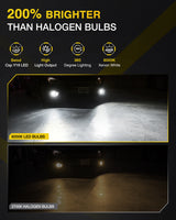 Nilight EF1 881 LED Fog Light Bulbs 200% Brightness 6000K Cool White 1:1 Mini Size Halogen Replacement 881/889/ 898/886 /894 LED Fog Light DRL Conversion Kit,Pack of 2