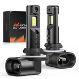 Nilight EF1 881 LED Fog Light Bulbs 200% Brightness 6000K Cool White 1:1 Mini Size Halogen Replacement 881/889/ 898/886 /894 LED Fog Light DRL Conversion Kit,Pack of 2