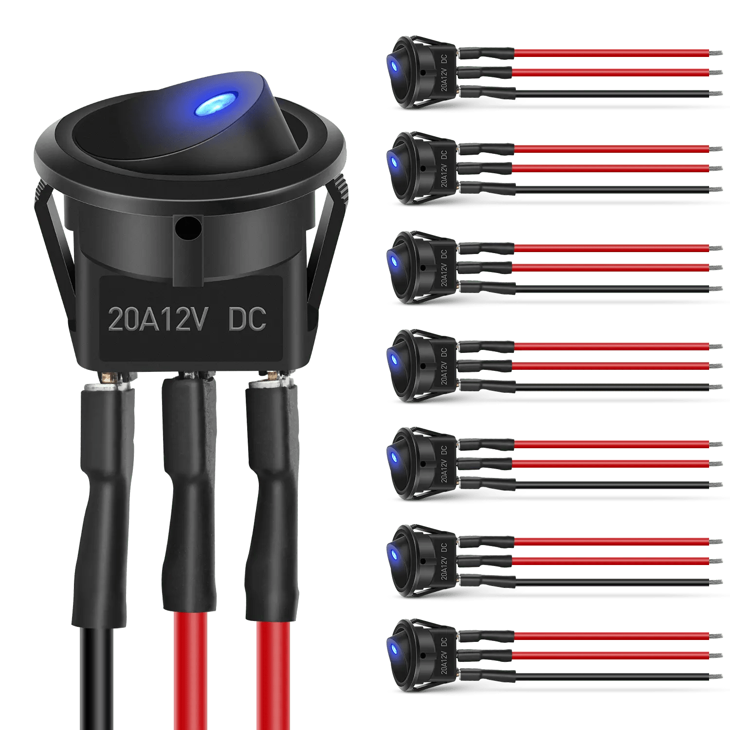 ライフルドチョーク12GA 12V LED Rocker/Toggle Switch Blue Color TLSW1-BLUE | DBE