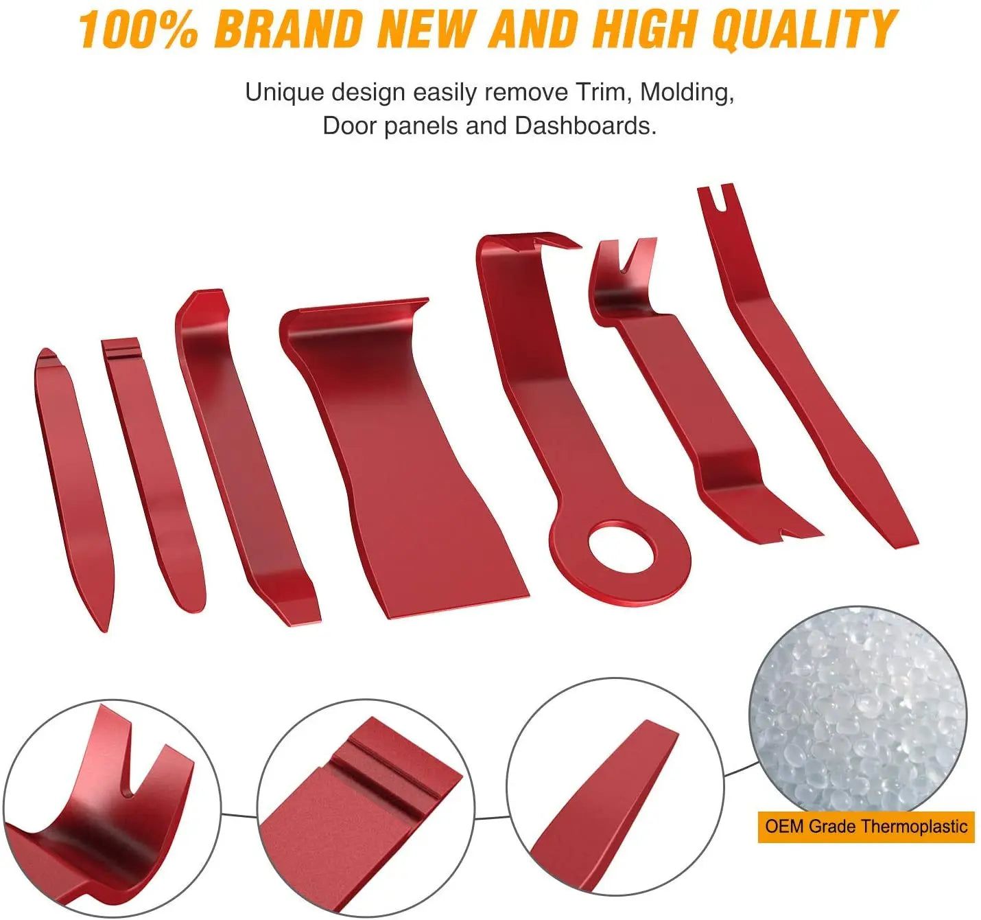 retainer clips 8Pcs Auto Trim Removal Tool Kit Red
