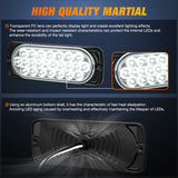 Nilight 5.5 Inch Aluminum Housing Tail Light 2 PCS 24 LED White Back Up Reverse Marker Lights Surface Mount IP67 Waterproof for 10-30V RV Camper Trailer Truck Bus Boat