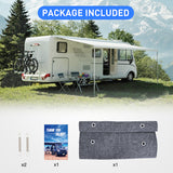 Nilight RV Step Covers 1 Pack 18 inch, Fits 8-11Inch Deep Camper Steps Adjustable Wrap Around RV Step Rug with Spring Works on Electrical & Manual RV Stairs Carpet for Camper Trailers Steps Outside, Gray