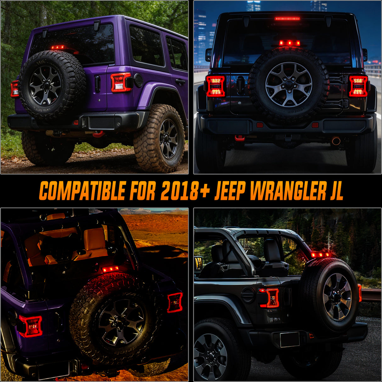 Third Brake Light 2018 2019 2020 2021 2022 2023 Jeep Wrangler JL JLU Third Brake Light Upgrade