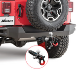 Trailer Hitch Tri-Ball Mount with Hook and Rotatable Tow Anti-Theft 3/4Inch Shackle Fits for 2inch Receiver Ball Size 1-7/8Inch 2Inch 2-5/16Inch GTW from 5000lbs to 10000lbs for RV SUV ATV Truck