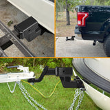 Trailer Hitch 2 Inch Trailer Dual Hitch Receiver with 4Inch Rise or Drop