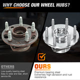 Nilight Front Wheel Bearing Hubs Assembly for GMC Chevy Silverado Sierra Avalanche 1999 2000 2001 2002 2003 2004 2005 2006, Yukon XL Suburban 1500 Tahoe Cadillac Escalade with 6-Lug, OEM 515036