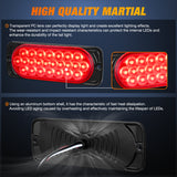 Nilight 5.5 Inch Aluminum Housing Tail Light 2 PCS 24 LED Red Running Brake Turn Signals Marker Lights Surface Mount IP67 Waterproof for 10-30V RV Camper Trailer Truck Bus Boat