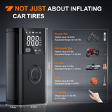 inflator Tire Inflator Portable Air Compressor Battery Rechargeable 12VDC 150PSI Cordless Auto Shutoff w/Digital Pressure Gauge 2X Faster Inflation Air Pump