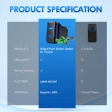 Driving Lights Push Button Switch 12V ON Off Switches with Connector Wire Kit 1.54Inch x 0.83Inch Replacement for Toyota FJ Cruiser Fortuner Ta coma Highlander Tundra 4Runner Prado Land Cruiser