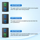 High Beam & Low Beam Dual Push Button Switch 12V ON Off Switches with Connector Wire Kit 1.28Inch x 0.87Inch Replacement for Toyota Sequoia Highlander Tacoma Tundra 4Runner RAVR Yaris