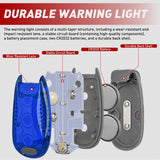 LED Safety Light 4PCS Blue Marine Navigation Bike Tail Lights Three Modes Waterproof Reflective Gear Clip On Flash Strobe Indicator Lamp for Night Boating Fishing