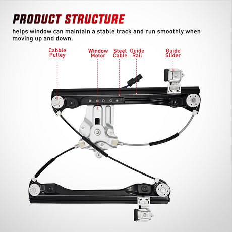 Nilight 751-740 Power Window Regulator with Motor for Front Passenger Side Compatible with Chevy Cruze 2012 2013 2014 2015 2016 Chevy Cruze Limited Front Right Side