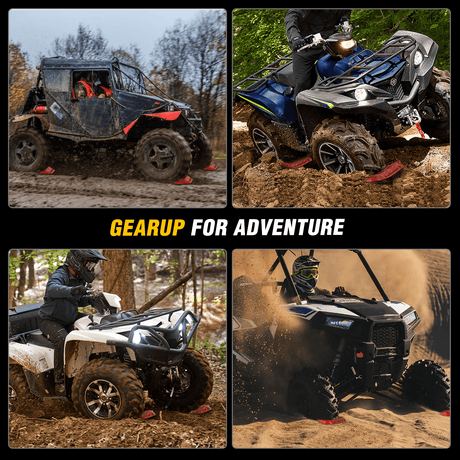 Traction Boards Off-Road Mini Short Recovery Traction Boards For 4WD 4X4 (2PCS Red)