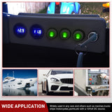 Nilight 5Pcs Waterproof Round Rocker Toggle Green LED Switch 12V 20A 3 Pin ON Off SPST for Car Truck Boat Marine Automotive RV with Locked Terminal Wires