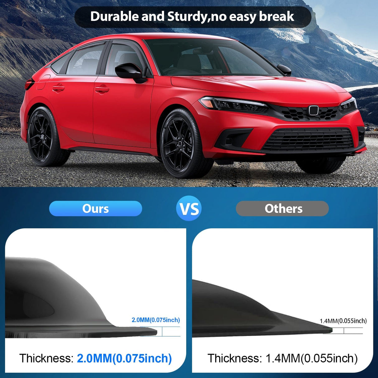 Rain Guards Rain Guards for Honda Civic Hatchback HB LX Sport Touring EX-L 2022 2023 2024 Window Deflectors, Vent Window Visors-4pcs