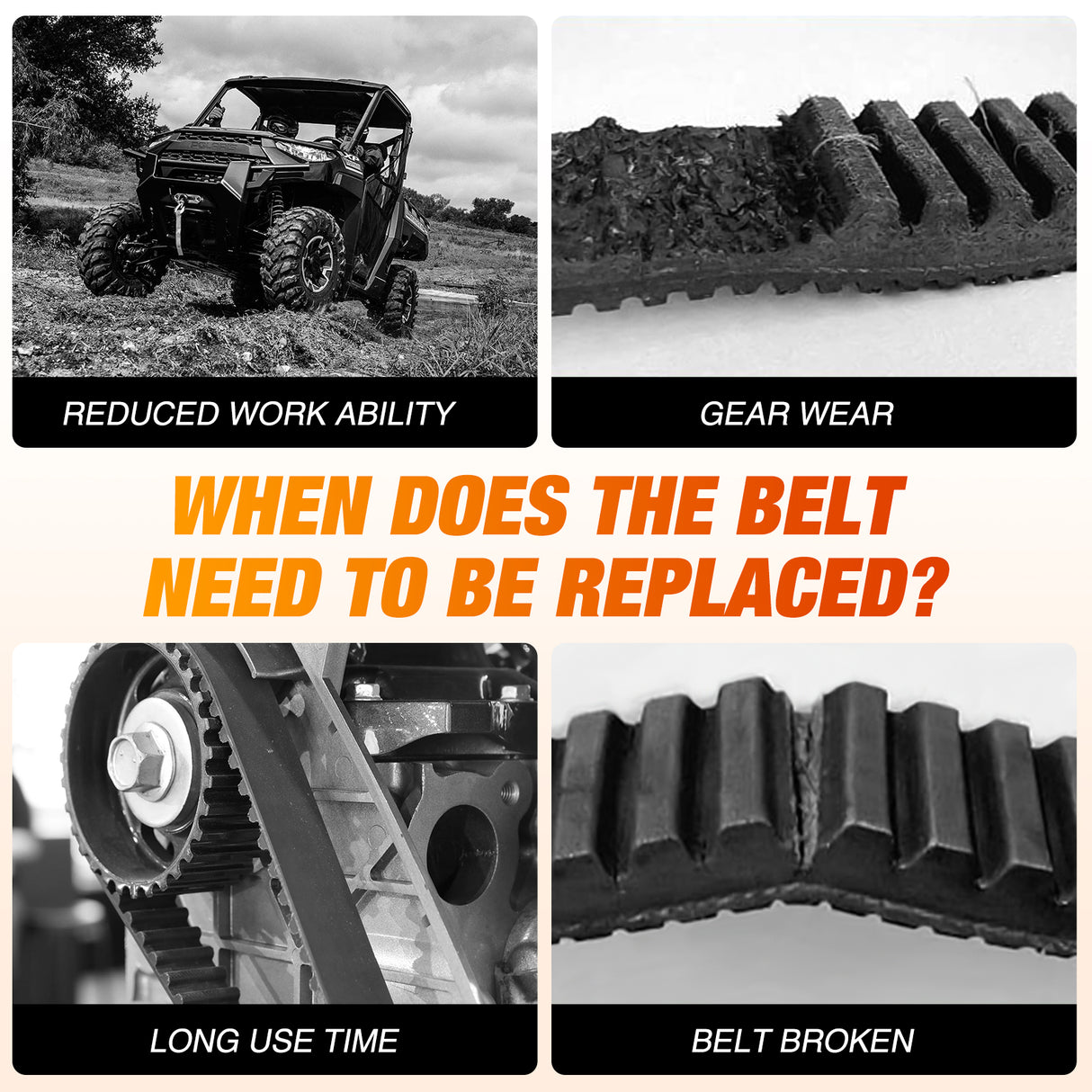 Nilight Drive Belt 3211149 Replacement for Polaris Ranger Extreme Badass CVT Drive Belt Fit for 2013-2019 Polaris Ranger XP 900 1000, 570, Crew 900 ACE 325 Models and More, EPS, Premium, Deluxe,1 Pack