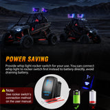 2Pcs 1FT Spiral Antenna Bluetooth Remote App Control Led Fat Whip Light
