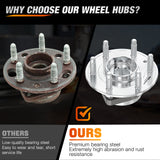 Nilight Front or Rear Wheel Bearing and Hub Assembly for Chevrolet Traverse 2009-2012 2013 2014 2015 2016 2017, GMC Acadia 2007-2016, Buick Enclave 2008-2017, Saturn Outlook 2007-2010 w/6-Lug, 513277