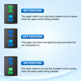 Fog Lights & Reverse Lights Dual Push Button Switch 12V ON Off Switches with Connector Wire Kit 1.28Inch x 0.87Inch Replacement for Toyota Sequoia Highlander Tacoma Tundra 4Runner RAVR Yaris