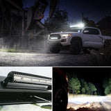 Nilight 33Inch LED Light Bar 2Pcs 4Inch 60W Spot Flood Lights Pods Off Road DrivingWork Lighting with 14AWG Wiring Harness Kit-3 Leads for Truck Tractor Pickup Boat SUV ATV UTV Car Van Camper