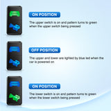 LED Light Bar & Off-Road Lights Dual Push Button Switch 12V ON Off Switches with Connector Wire Kit 1.54Inch x 0.83Inch Replacement for Toyota Tacoma Tundra 4Runner FJ Cruiser Hilux Fortuner