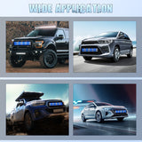 Nilight 2PCS 24 inch Truck Grille Strobe Lights Strip 384 LED Emergency Light Blue White Flexible Side Flashing Warning Caution Safety Waterproof Lighting Kit for Trucks Tow Plow Construction Vehicles
