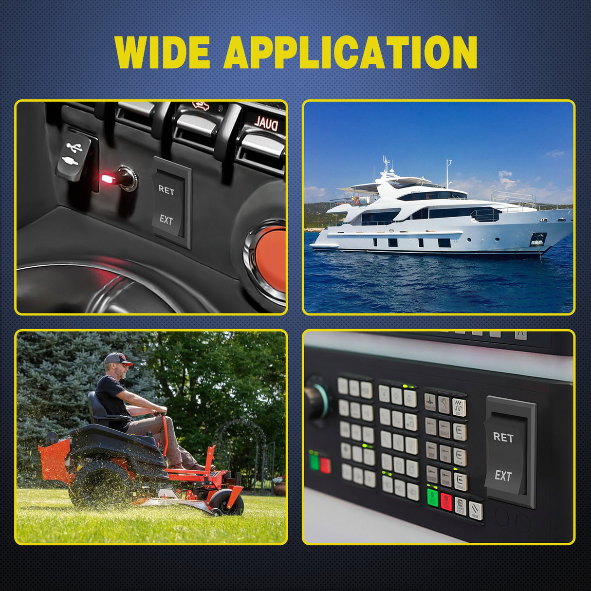 Nilight RET EXT Reverse Polarity Toggle Switches 2PCS On Off On DPDT 3 Position 12VDC Motor Control Power Jack Leveling Momentary DPDT 4Pin 20A Switch w/Jumper Wire for Tongue