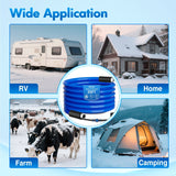 Nilight 25FT Heated Water Hose RV 5/8”Inside Diameter -45°F Freeze Protaction Antifreeze Garden Drinking Hoses with Saving Thermostat and Smart Heat System for Winter Camper Supply Accessories