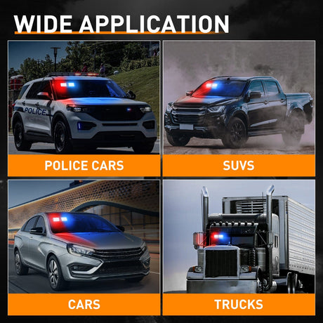 led strobe light 48 LED Red Blue Emergency Warning Strobe Lights