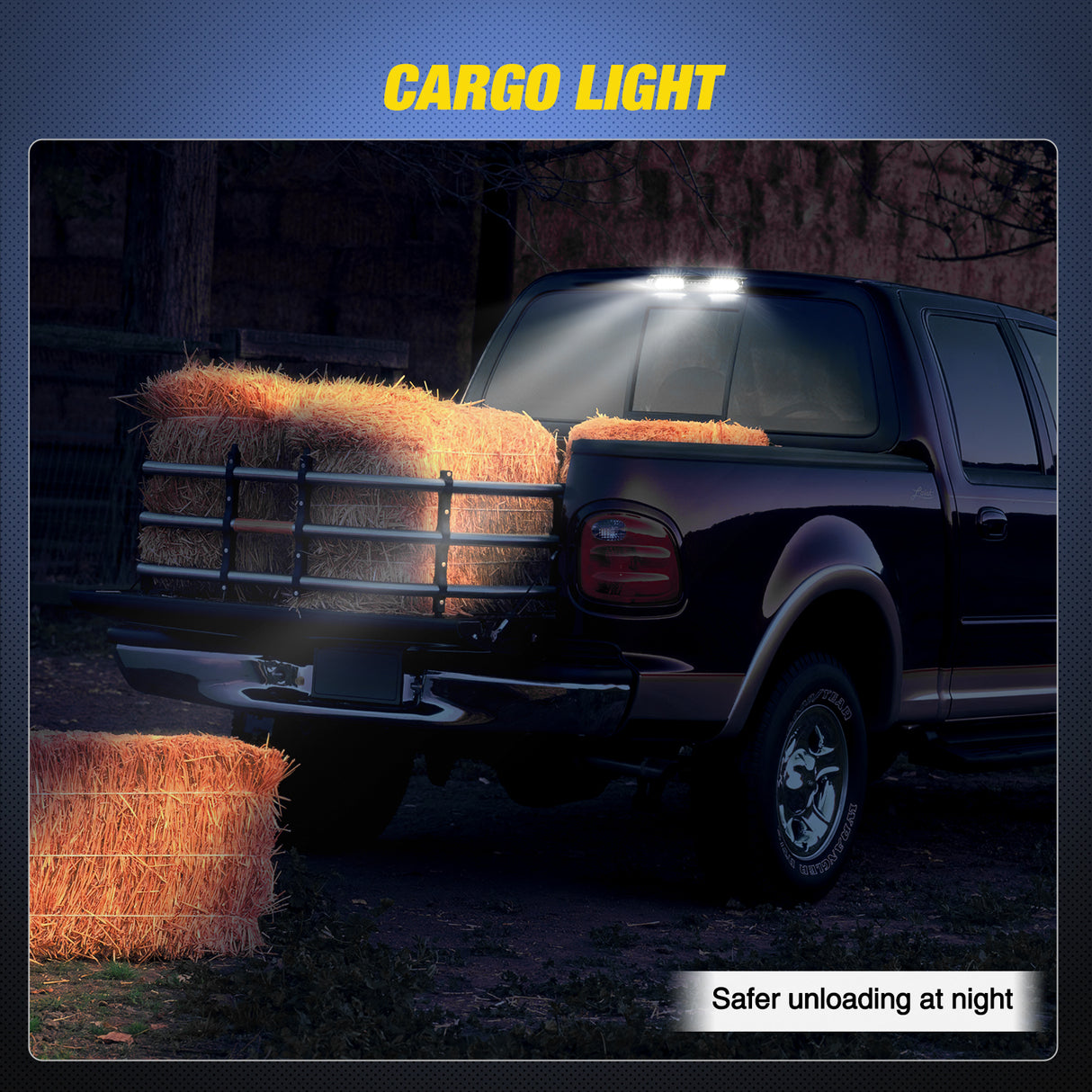 Third Brake Light Tail High Mount 3rd Stop Cargo Reverse Lights Smoked Lens Compatible with Ford F150 1997 1998 1999 2000 2001 2002 2003 F-150 Heritage 2004 Pickup Truck Rear Cab Lamp