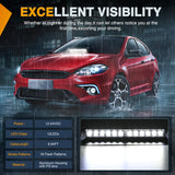Nilight 12LED Traffic Advisor Strobe Light Bar White Emergency Warning Hazard Safety Dash Front/Rear Windshield Flashing Lights for Cars Trucks Police Firefighter Plow Construction Vehicles