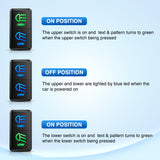 Nilight High Beam & Low Beam Dual Push Button Switch 12V ON Off Switches with Connector Wire Kit 1.54 Inchx 0.83 Inch Replacement for Toyota Tacoma Tundra 4Runner FJ Cruiser Hilux Fortuner