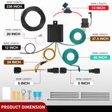 Nilight 4 Pin Trailer Wiring Harness Kit 56490 Vehicle Standard 4 Way Connector Custom for 2023 2024 2025 Kia Telluride LX Telluride S Simple Fit Tow Hitch