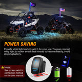 Nilight 1Pcs 3FT Spiral Antenna Bluetooth Remote App Control Led Fat Whip Light