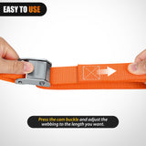 Nilight Motorcycle Tie Down Straps 1.5Inch×8Inch Heavy Duty Cambuckle with Soft Loops Safety S-Hooks 3084Lbs Break Strength for Securing Dirtbikes ATV UTV