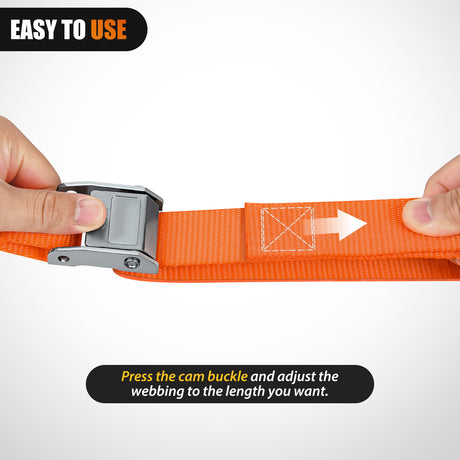 Nilight Motorcycle Tie Down Straps 1.5Inch×8Inch Heavy Duty Cambuckle with Soft Loops Safety S-Hooks 3084Lbs Break Strength for Securing Dirtbikes ATV UTV