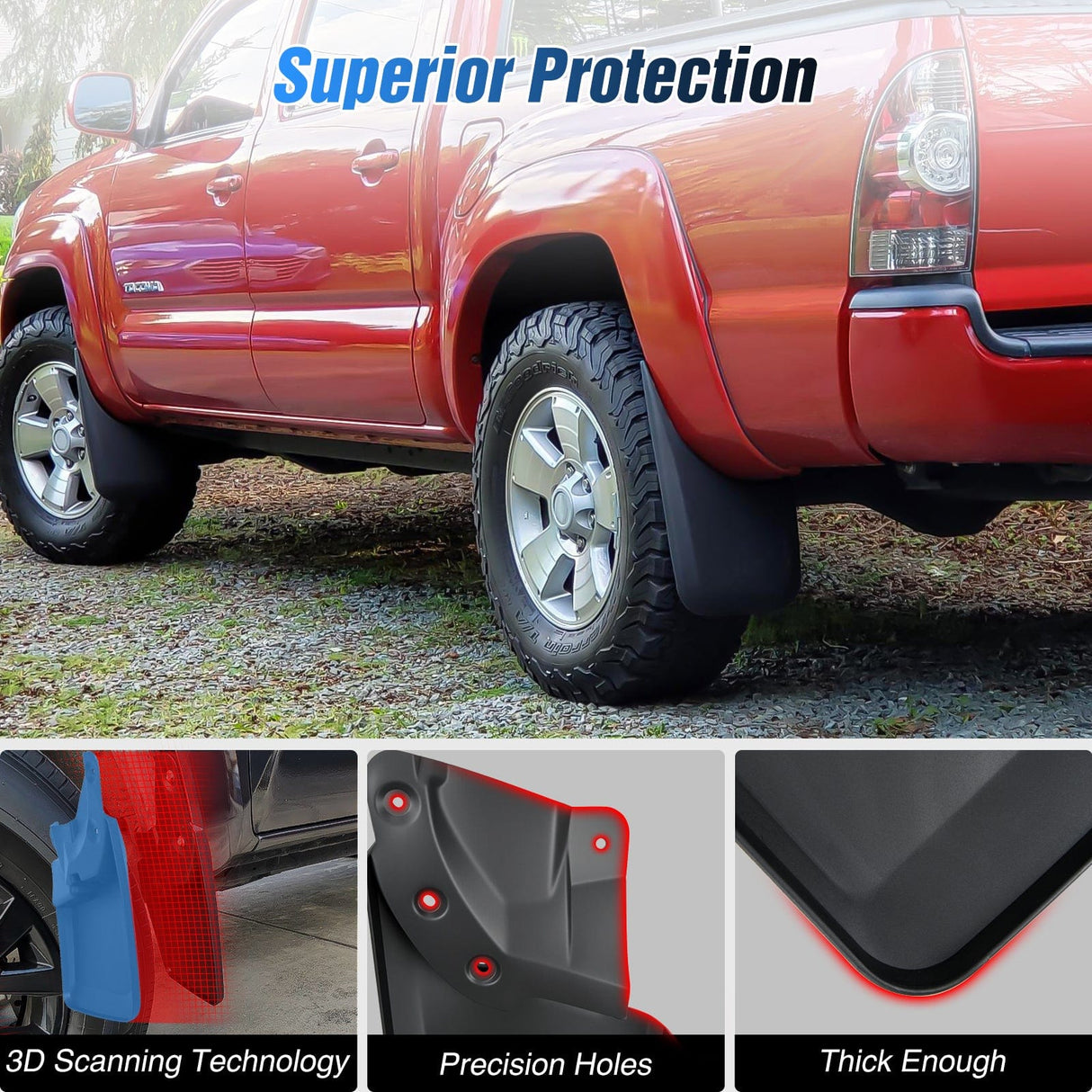 Nilight Mud Flaps for Toyota Tacoma 2016-2023