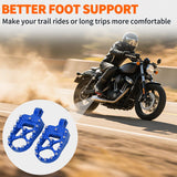 Nilight Motorcycle Foot Pegs Dirt Bike Footpegs Fit for Harley Dyna 1993-2017 Fatboy 1990-2017 Iron 883 2009-2017 Sportster 883 360° Rotating CNC Foot Pegs Heavy Duty Aluminum Alloy Peg Pedal, Blue