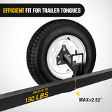 Trailer Hitch Spare Tire Carrier Mount Stake Pocket Boat 3-Nuts Trailer Bracket Utility Trailer Accessories Fits 4 & 5 & 6 Lugs Trailer Wheels on 4Inch 4.5Inch 4.75Inch 5Inch 5.5Inch and 6Inch Bolt Patterns 150 Lbs