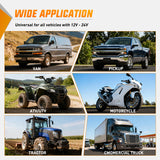 Led Strobe Light 4PCS 24LED Emergency Strobe lights 12V 24V Red Surface Mount Grille Hazard Safety Warning Light Sync Feature Side Flashing Marker Flash for Car Truck Campers