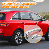 Exterior Door Handle Rear Right Passenger Side Compatible with 2011 2012 2013 2014 2015 Kia Sorento Upgraded Chrome Outside Car Door Handles Silver Finish Replaces OEM# 826512P010, 836622P010