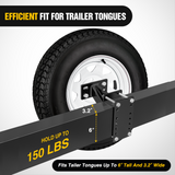 Nilight Spare Tire Carrier Trailer Spare Tire Mount Boat Trailer Carrier Bracket Utility Trailer Accessories Fits 4 &amp; 5 &amp; 6 Lugs Trailer Wheels on 4Inch 4.5Inch 4.75Inch 5Inch and 5.5Inch Bolt Patterns 150 Lbs
