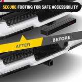 Nilight Hitch Step with 2Inch Hitch Receiver Rear Bumper Guard Protector 23.5 Inch with 5/8Inch Hitch Pin Clip Upgraded Textured Black Anti Slip Hitch Step Bar for Pickup Truck Car SUV