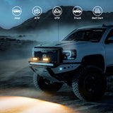 LED Light Bar 6.5Inch Off-Road LED Light Bar, 2PCS 120W 3 Lighting Modes (White/Amber/White&Amber) Driving Fog Light Spot Flood Lights with 18AWG Wiring Harness for Truck Car ATV SUV Jeep Boat