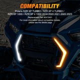 Nilight Turn Signal Fang Lights LED Accent Street Legal Front Signature Light Compatible with Polaris RZR XP 1000 Turbo Accessories 2019 2020 2021 2022 2023